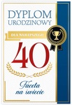 Karnet B6 40 Urodziny męskie, dyplom dla najepszego faceta na świecie