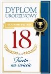 Karnet B6 18 Urodziny męskie, dyplom dla najepszego faceta na świecie