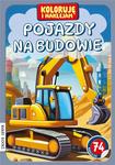 Koloruję i naklejam, Pojazdy na budowie. Kolorowanka z zadaniami i naklejkami.