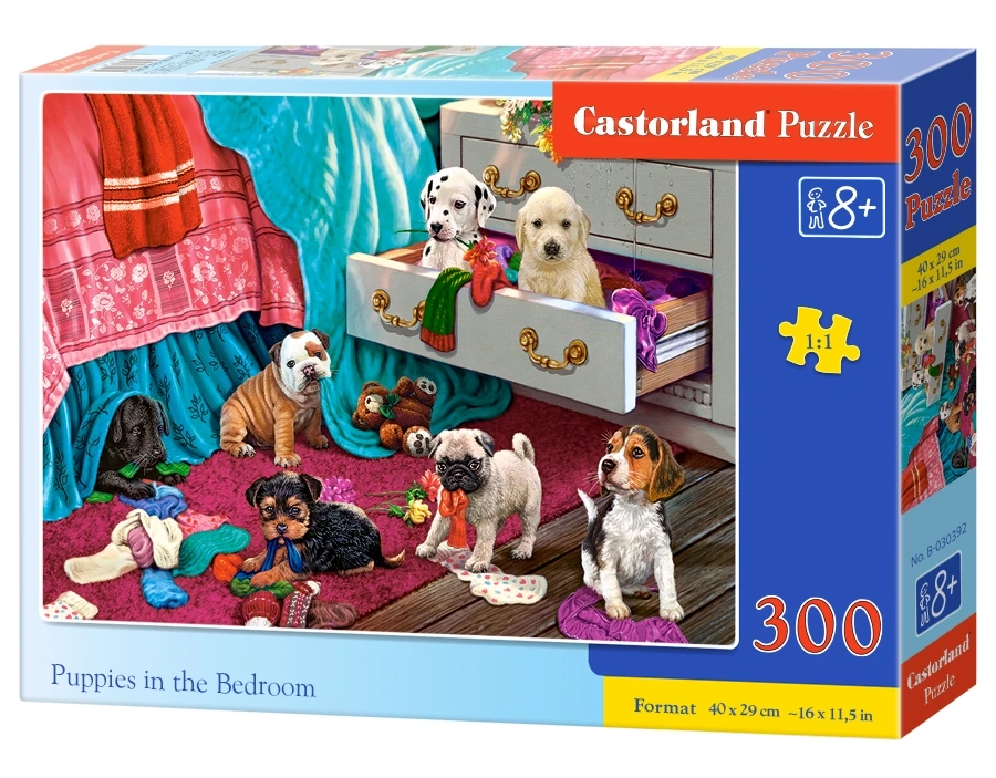 PUZZLE 300 EL  PUPPIES IN THE BEDROOM