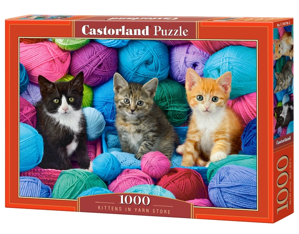 Puzzle 1000 elem. Kittens in Yarn Store