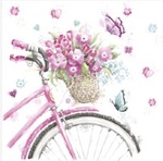 Serwetka Lunch Pink Bicycle with Basket SDOG023301