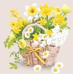 Serwetka Lunch Spring Flowers Basket SDWI007401