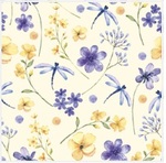 Serwetka Lunch Floral Wallpaper with Dragonflies SDWI009001