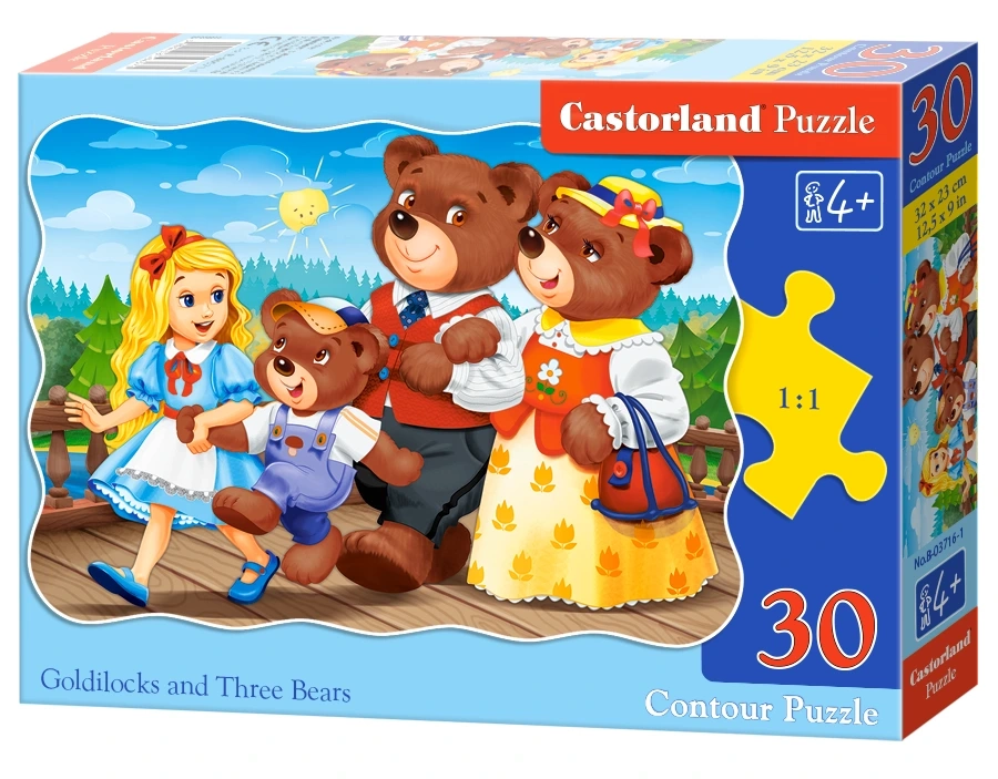 Puzzle 30 elem. Goldilocks and Three bears