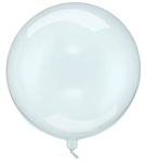 Balon Kula, 40cm, transparentny, niebieski