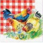 Serwetka Lunch Decor Chicken Couple 33x33 20szt./op.