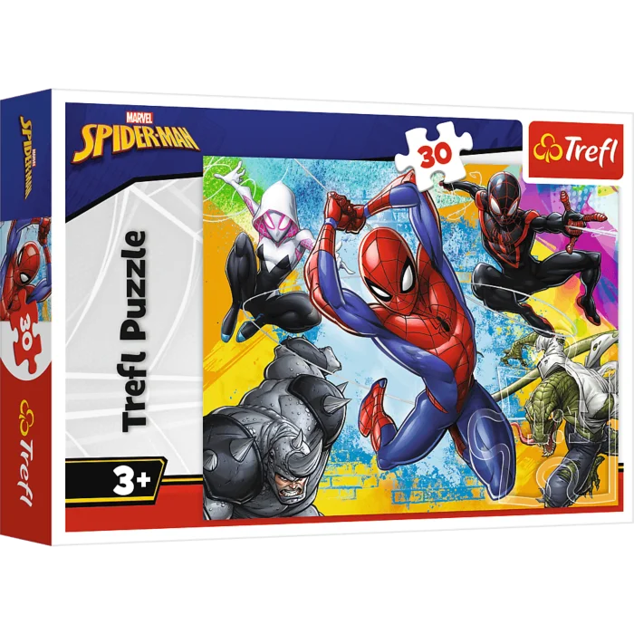 Puzzle 30 elem Kolory Spider man