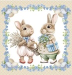 Serwetka Wielkanoc lunch - Vintage Easter Bunnies SLWL012401