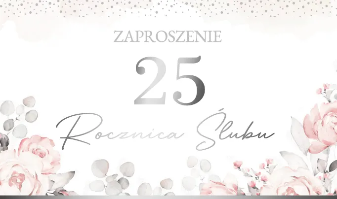 Zaproszenie Premium 25 rocznica ślubu op.10szt ZP-57