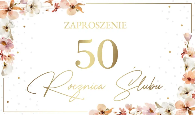 Zaproszenie Premium 50 rocznica ślubu op.10szt ZP-58