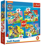 Puzzle 4 w 1 Biegnace pieski Psi Patrol