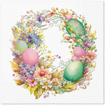 Serwetka Lunch Decor Easter wreath 33x33 20szt./op.