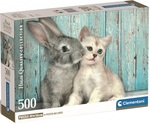 Puzzle 500 elem HQC Cat&bunny 35539