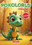 Kolorowanka z naklejkami Pokoloruj. Dinozaury z naklejkami