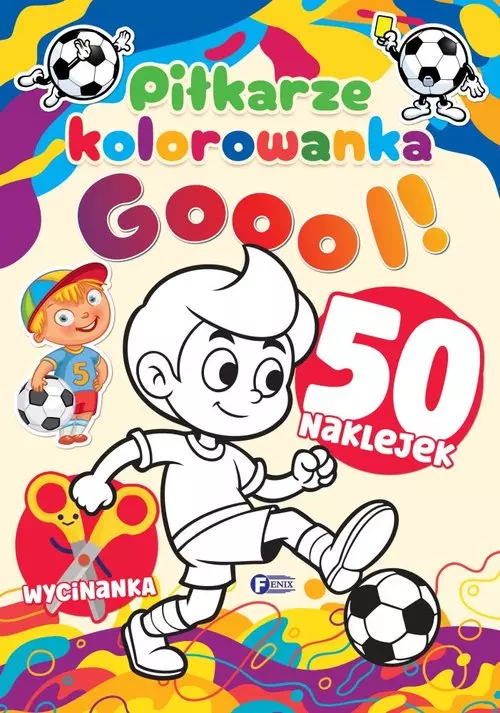 Kolorowanka piłkarze 50 naklejek