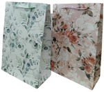 Torebka ozdobna papierowa kwiaty (22,5x33,5x10cm) mix