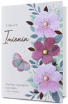 Karnet B6 HM-200 Imieniny kwiaty i motyle HM-200-3136