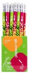OŁÓWEK DO NAUKI PISANIA JUMBO TRÓJ 2B Z GUMKĄ PIXI 24 SZTUKI HAPPY COLOR