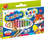 Kredki Bambino 18 kolorów świecowe  w pudełku standard