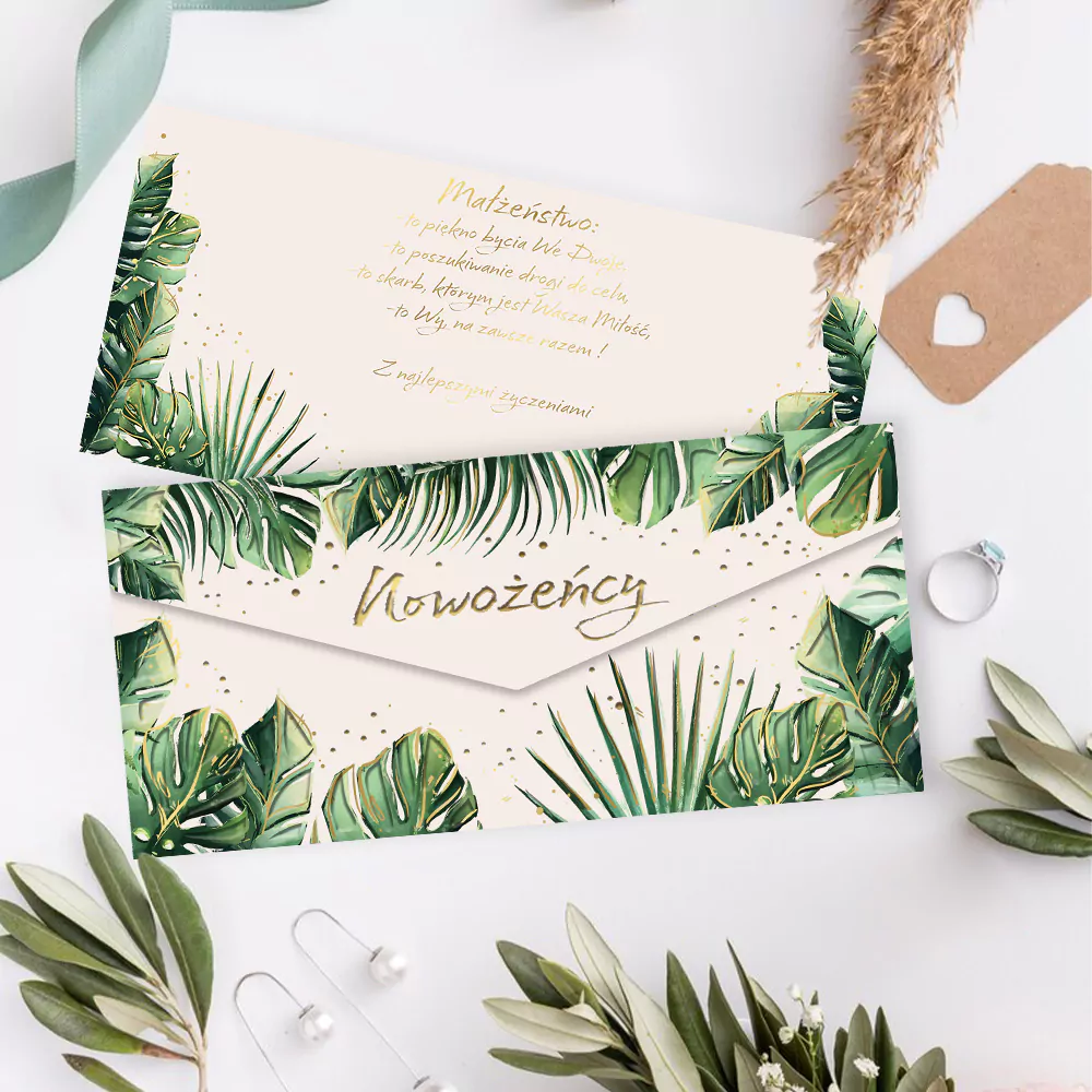 Koperta ślub monstera