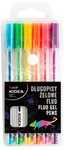 Długopisy żelowe fluo  6 kolorów  Kidea
