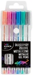 Długopisy żelowe metaliczne  6 kolorów  Kidea