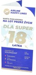 Karnet DL 18 urodziny męskie,karta pokładowa SE 20