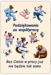 Karnet B6 Podziękowanie za współpracę, zwierzaki V29