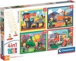Puzzle 4w1 Super Kolor Busy At Work
 21741