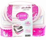 GIRABRILLA  LUNCH BOX W CEKINY RÓŹOWY FLUO