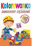 Kolorowanka. Samochody ciężarowe z naklejkami