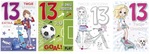Karnet 13 urodziny B6GE (B6GE-laurka B6 z gąbką exclusive)