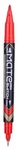 Marker dwustronny do CD czerwony 1,0 mm i 0,5 mm