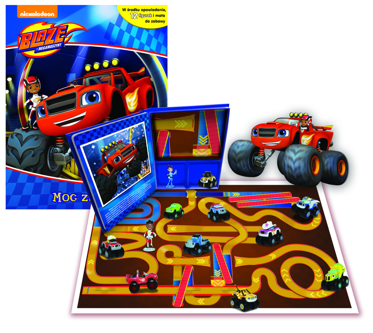 Blaze i Megamaszyny. MOC ZABAWY 12 figurek i mata do zabawy - Thumbnail 1