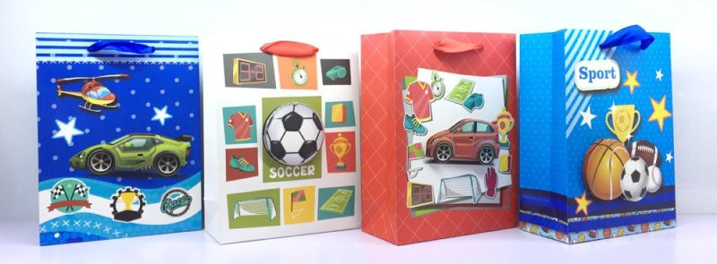 Torebka ozdobna 3D pionowa średnia sport 26x32x10 - Thumbnail 1