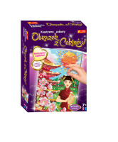 Cekinowy obrazek. Kwitnące wiśnie