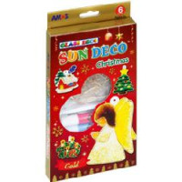 Farby do malowania na szkle Amos Christmas 6 kolorów + witraże