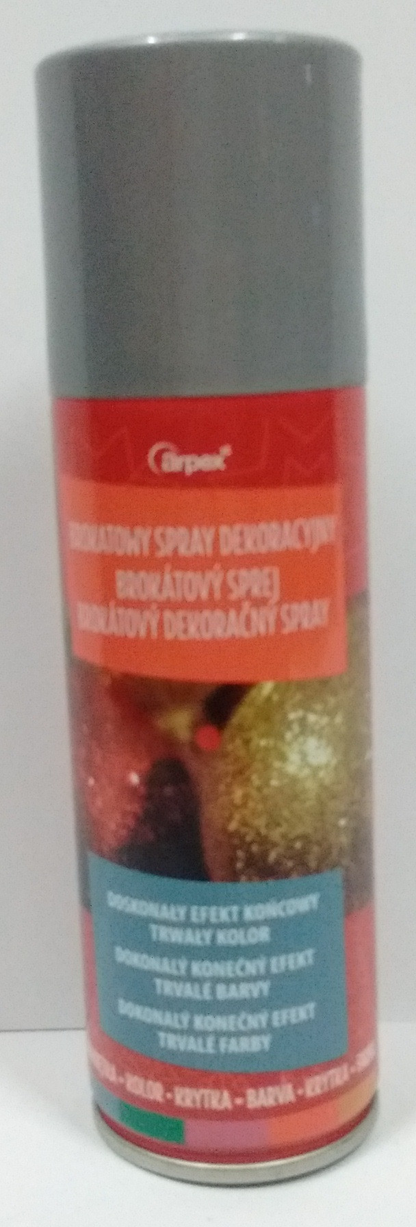 Brokat spray do dekoracji - srebrny - Thumbnail 1