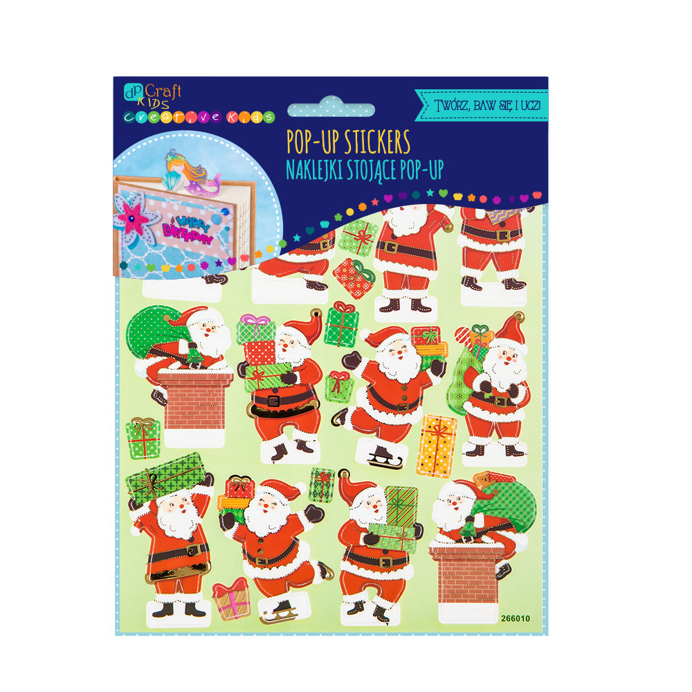 Naklejki stojące pop up - Mikołaje 21szt - Thumbnail 1