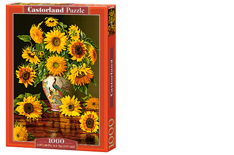 Puzzle 1000 Sunflowers in a Peacock Vase - Thumbnail 1