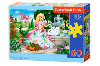 Puzzle 60 elementów. Princess with swan