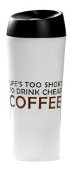 Kubek termiczny happy 400ml - coffee - Thumbnail 1