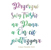 Kartka składana Przerzuć swą troskę