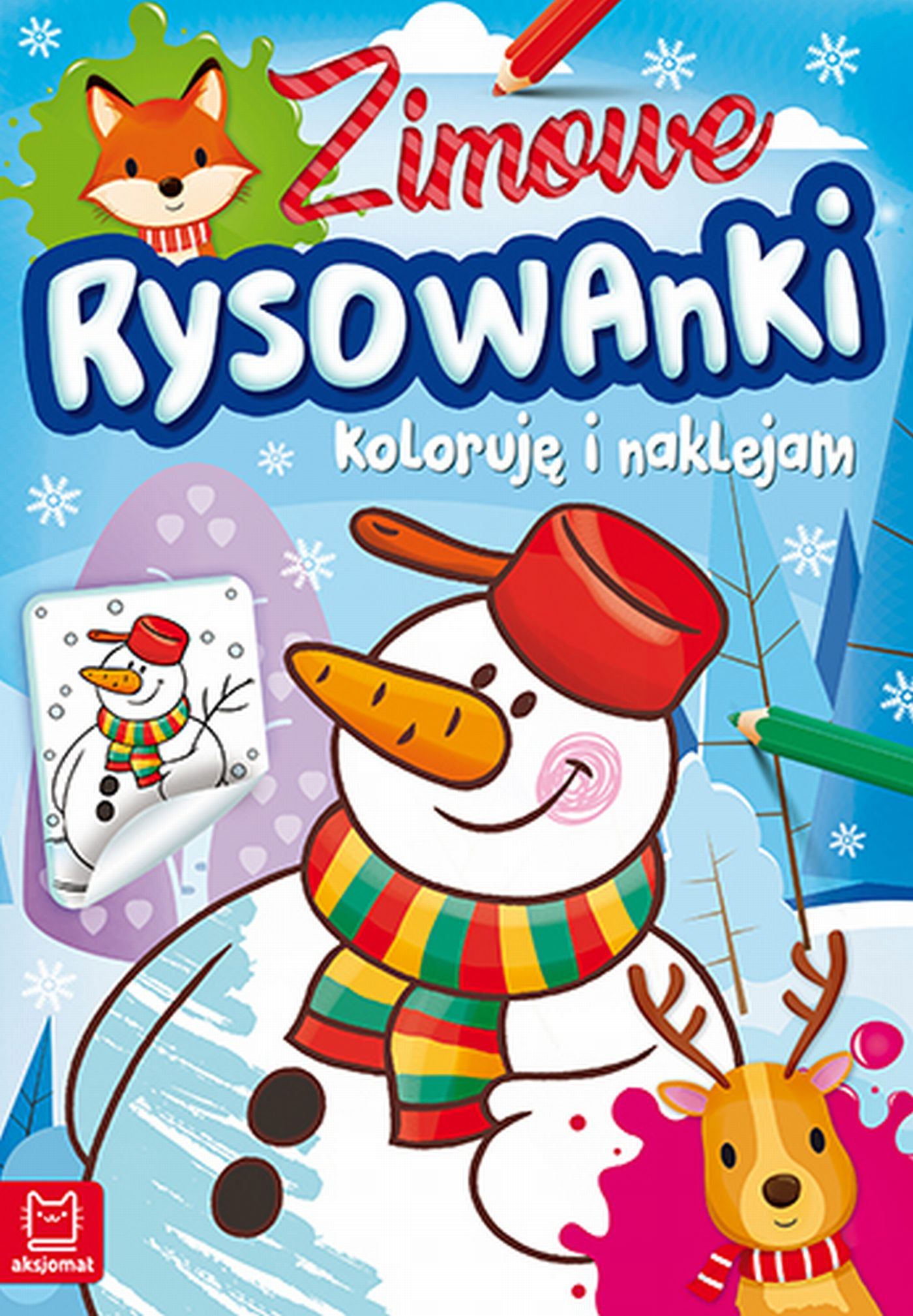 Zimowe rysowanki. Koloruję i naklejam - Thumbnail 1