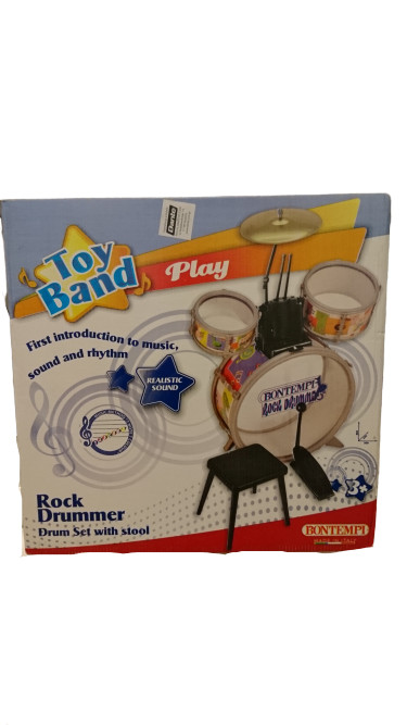 Bontempi Star Drum set 4 pcs with stool * - Thumbnail 1
