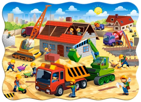 Puzzle 30 elementów. House in construction - Thumbnail 1